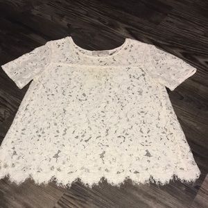 Cream Lace Loft Blouse